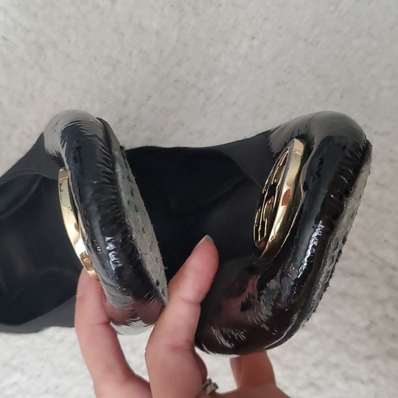 Tory Burch black and gold ballerina flat - Picture 2 of 8